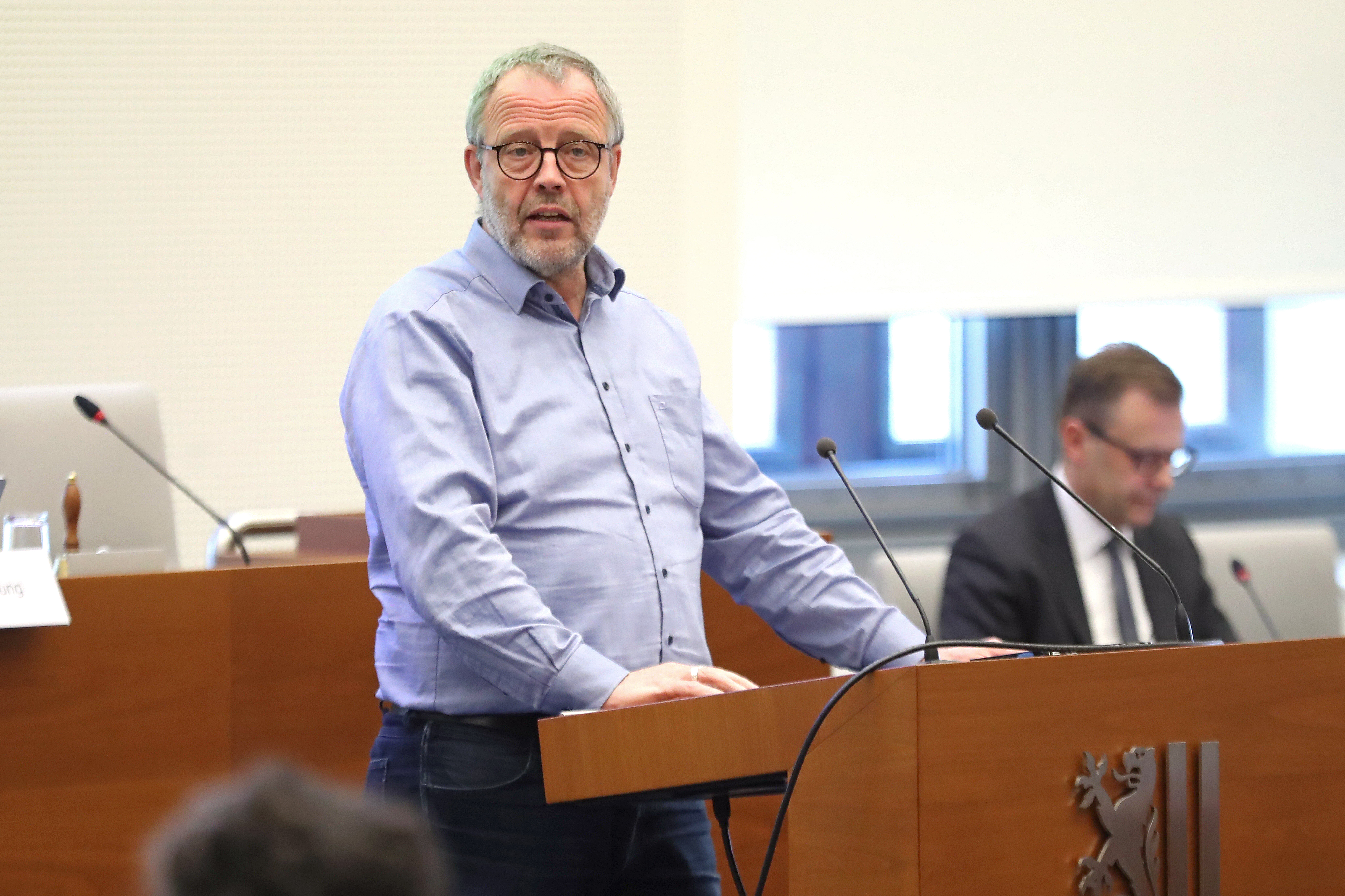 Herr Christian Schulze (SPD) im Leipziger Stadtrat am 25.04.24. Foto: Jan Kaefer