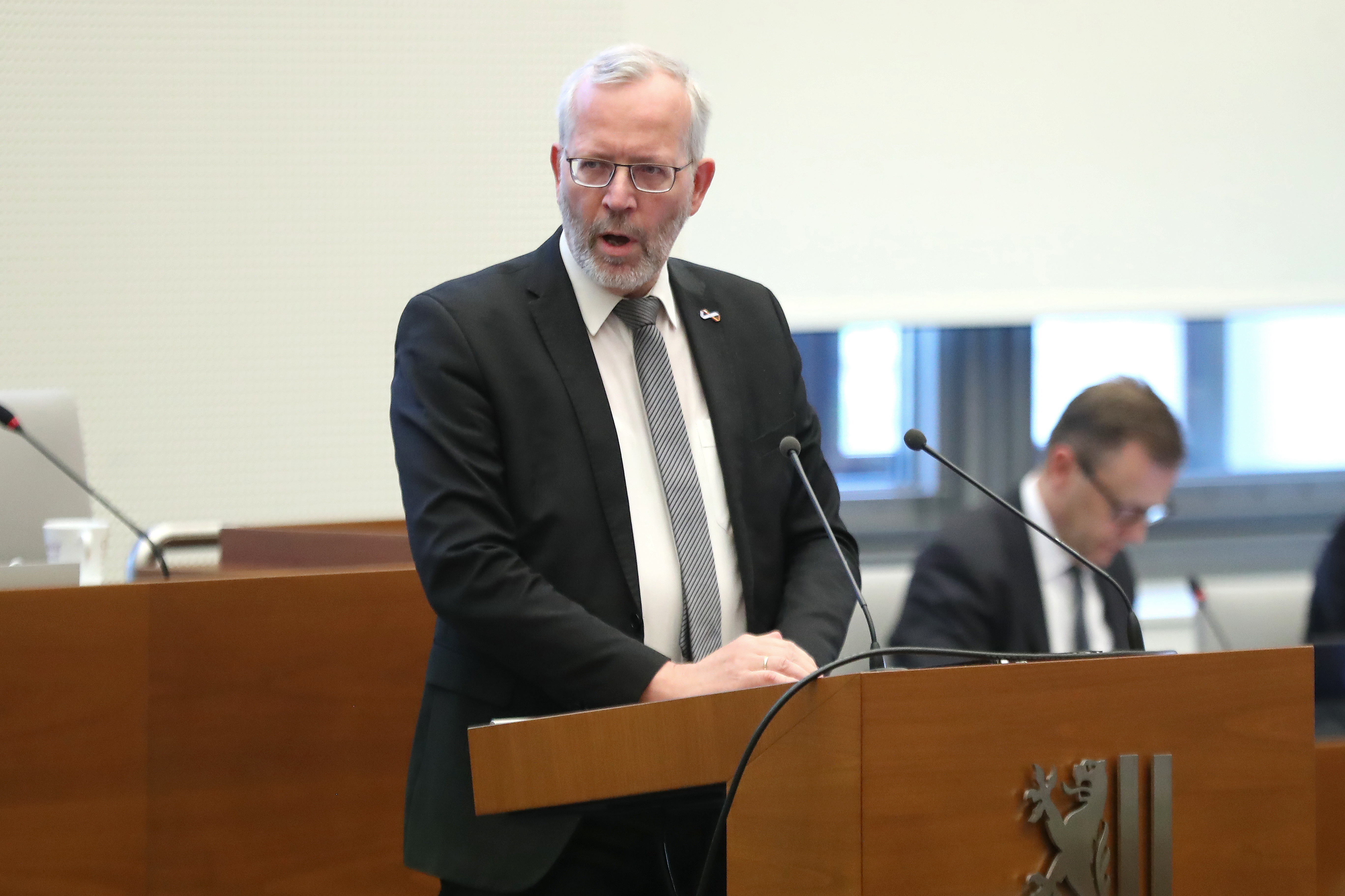 Herr Karsten Albrecht (CDU) im Leipziger Stadtrat am 25.04.24. Foto: Jan Kaefer