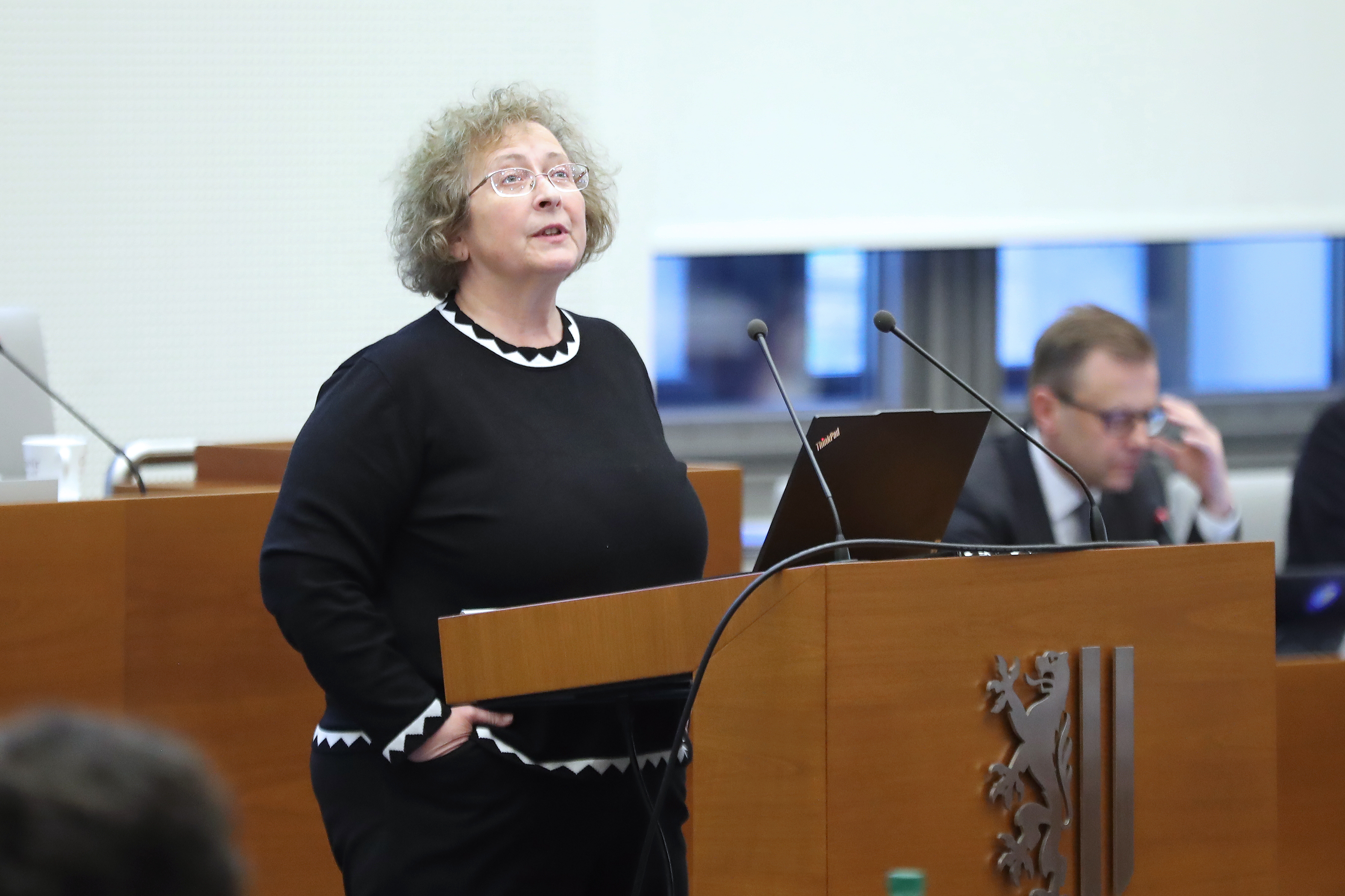 Frau Sabine Heymann (CDU) im Leipziger Stadtrat am 25.04.24. Foto: Jan Kaefer