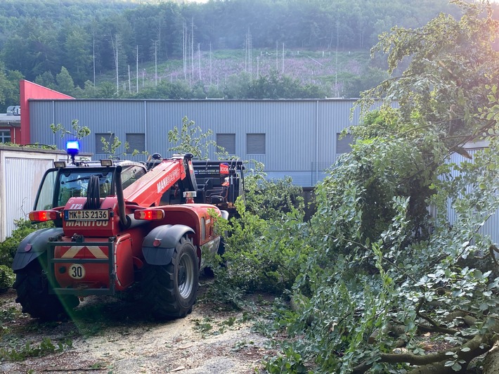 FW-MK: Umgestürzter Baum - Einsatz für den Teleskoplader