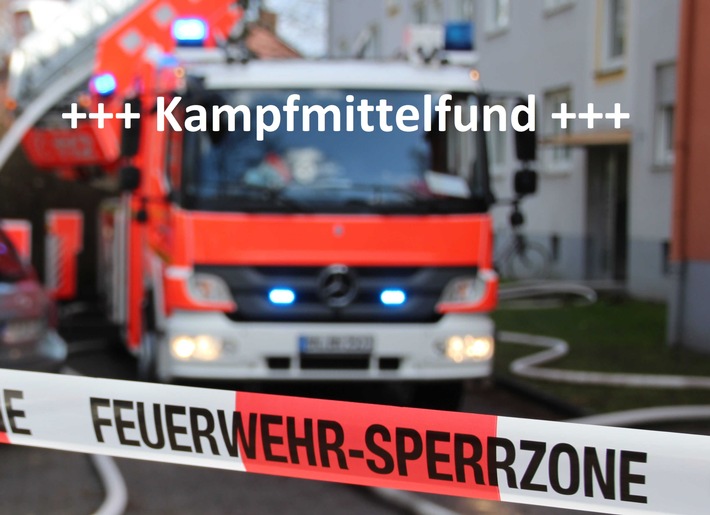 FW-BN: Vorabinformation - Kampfmittelfund in Bonn - Duisdorf