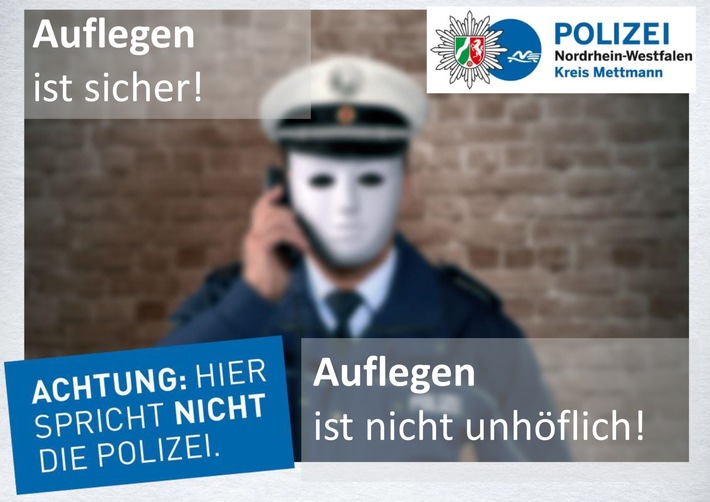 POL-ME: &quot;Falscher Polizist&quot;: Seniorin wird Opfer von Trickbetrug - Ratingen - 2410035