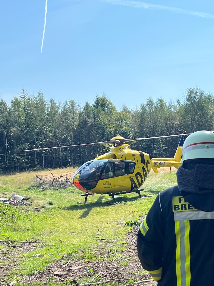 FW-EN: Landeplatzsicherung Rettungshubschrauber